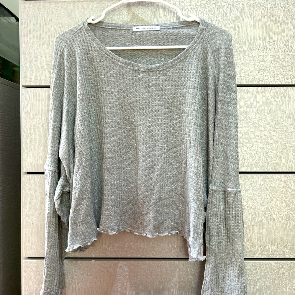 Emily HSU Designs waffle crop top